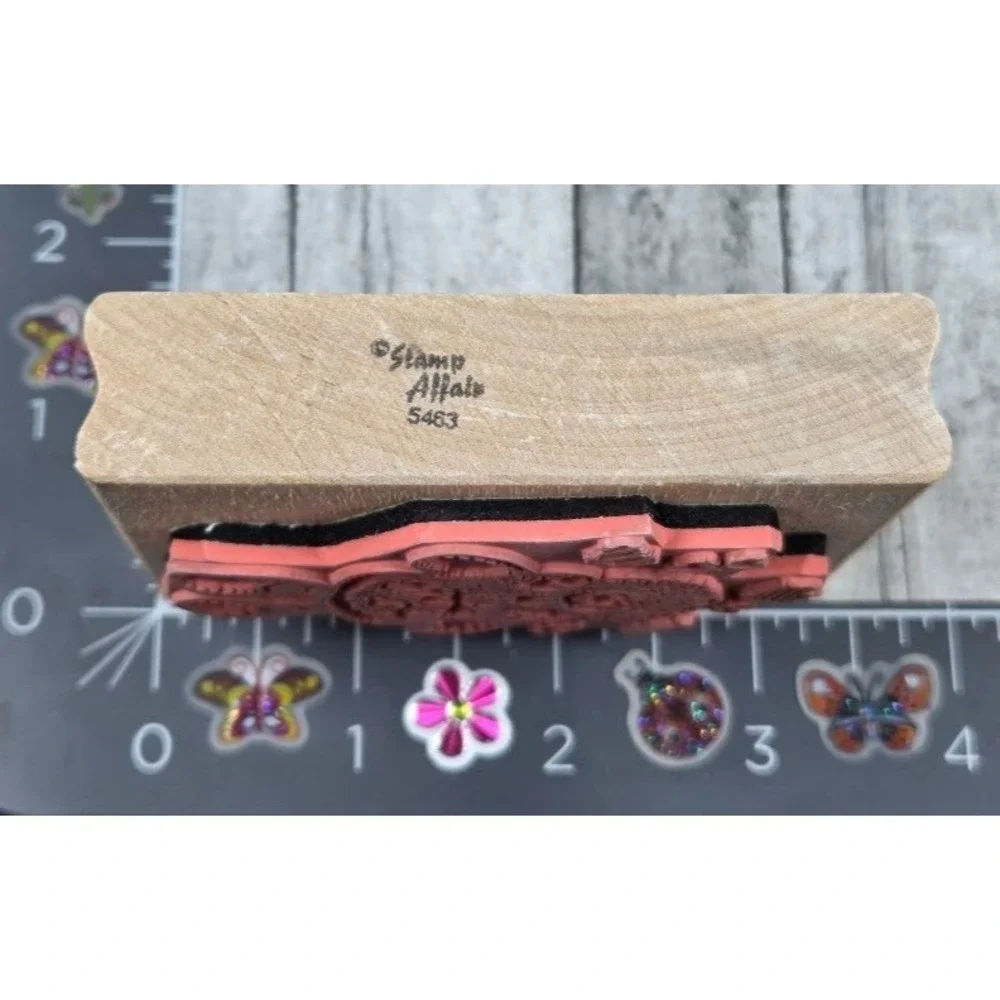 Stamp Affair Country Stitch Ragdoll Hearts Folk 1996 Rubber Stamp Wood #P47